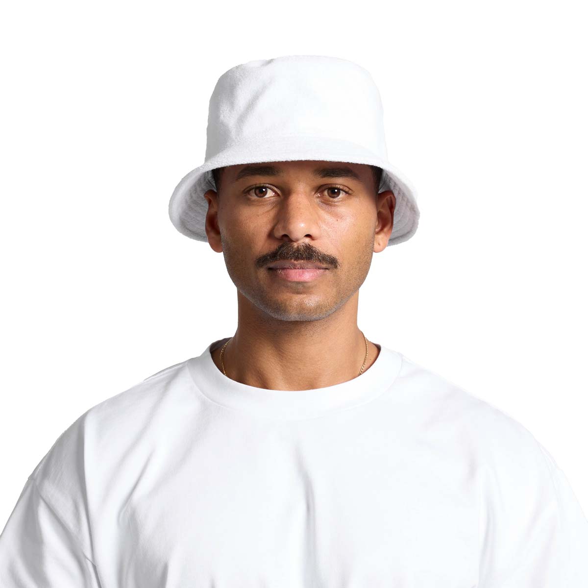 Terry Towelling Bucket Hat - XL - White